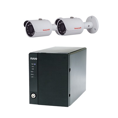 Kit Nuuo / Honeywell incluye NVR NE2020 y 2 cámaras IP HBD1PR1